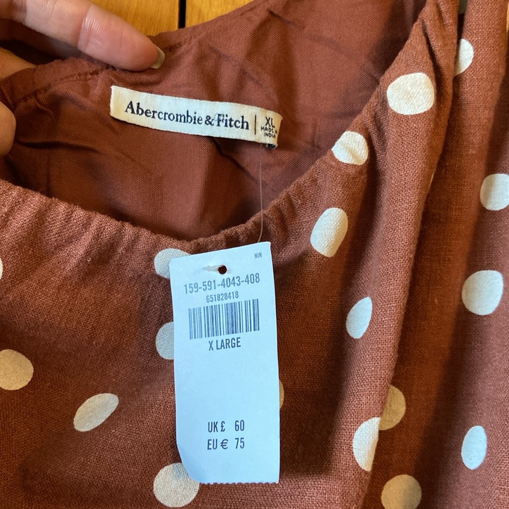 Abercrombie & Fitch Brown One Shoulder Dress NWOT - Picture 11 of 14